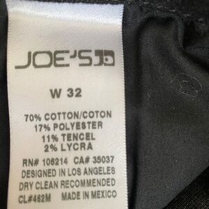 Joe’s Jeans Dion Distressed Raw Hem Skinny Jeans in Black - Size 32